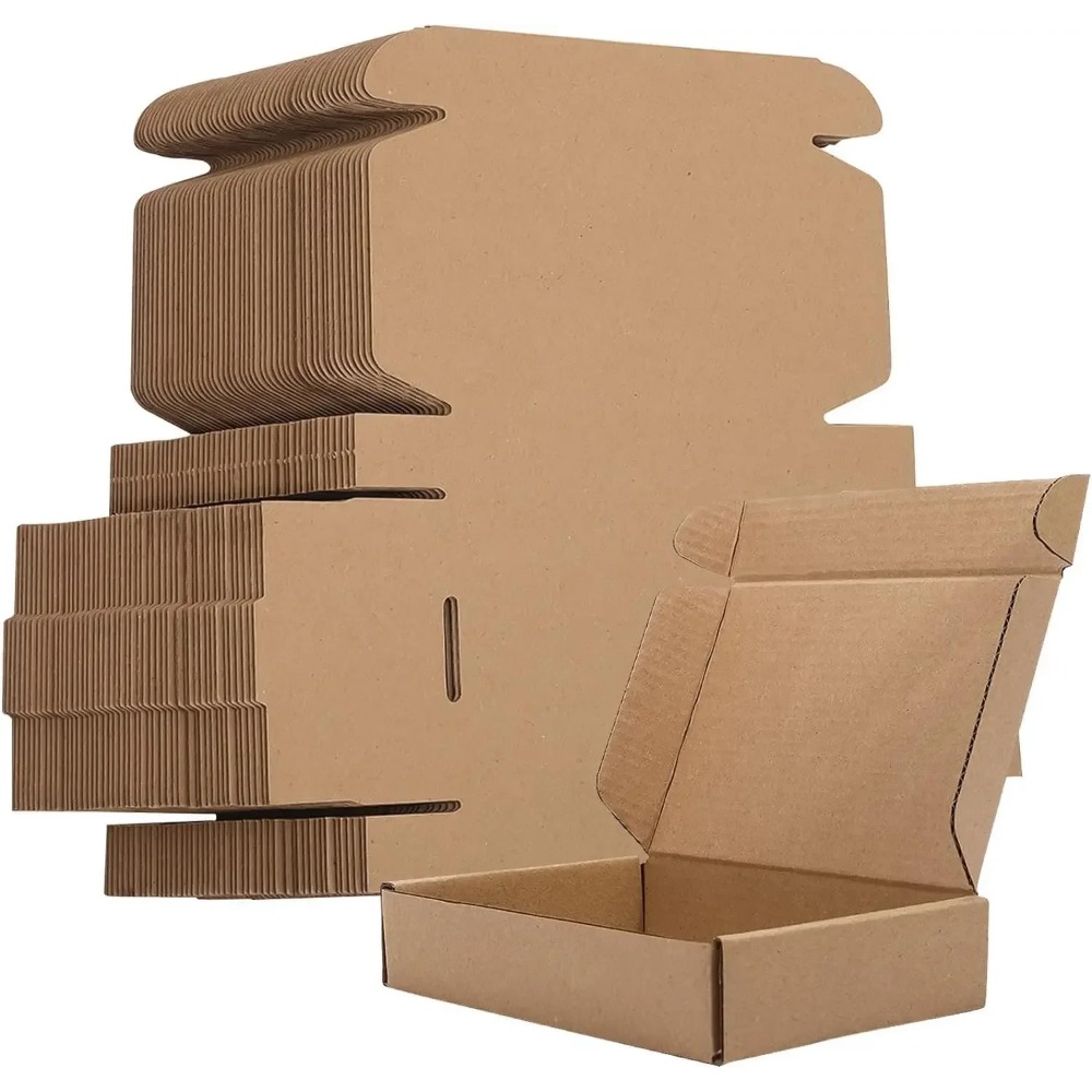 Kraft Paper Box - 10/20 шт. гофрированных почтовых коробок, коричневые