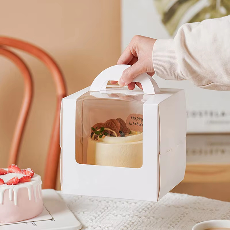 Kraft Paper Box - Коробка для упаковки торта 4 дюйма,