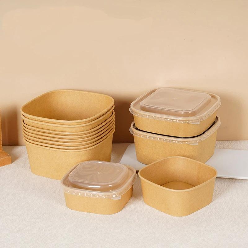 10 шт. одноразовых ланч-боксов – обзор и цена Kraft Paper Box