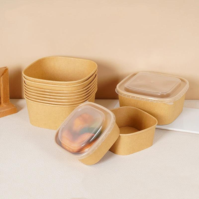 10 шт. одноразовых ланч-боксов – обзор и цена Kraft Paper Box